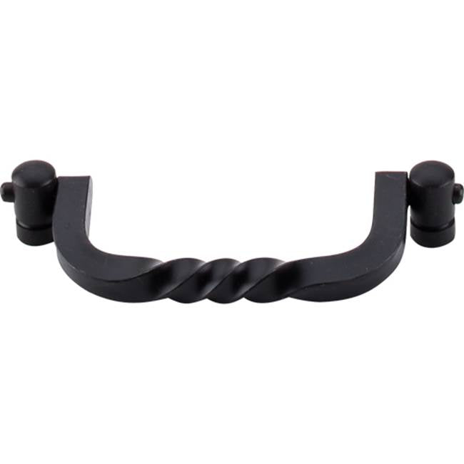 Top Knobs - Twist Drop Pull 3 3/4 Inch (c-c) Patina Black - Patina Black