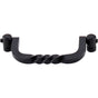 Top Knobs - Twist Drop Pull 3 3/4 Inch (c-c) Patina Black - Patina Black