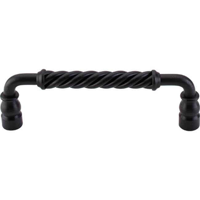 Top Knobs - Twisted Bar Pull 6 Inch (c-c) Patina Black - Patina Black