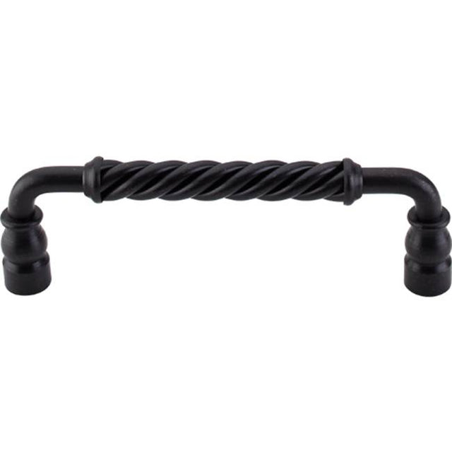 Top Knobs - Twisted Bar Pull 6 Inch (c-c) Patina Black - Patina Black