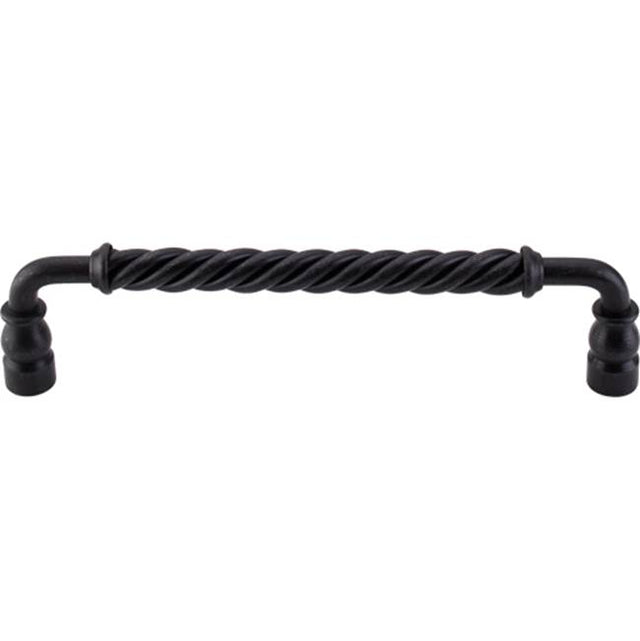 Top Knobs - Twisted Bar Pull 8 Inch (c-c) Patina Black - Patina Black