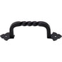 Top Knobs - Fixed Norman Crest Pull 4 Inch (c-c) Patina Black - Patina Black