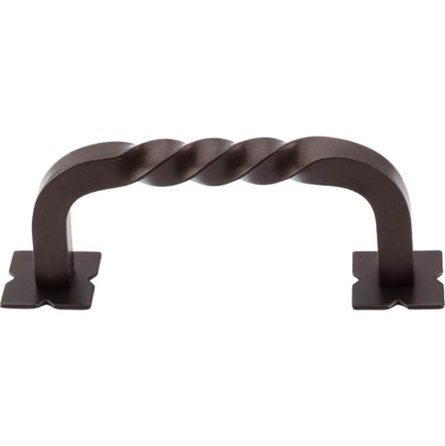 Top Knobs - Square Twist D Pull 3 Inch (c-c) w/Backplates Oil Rubbed Bronze - Oil Rubbed Bronze