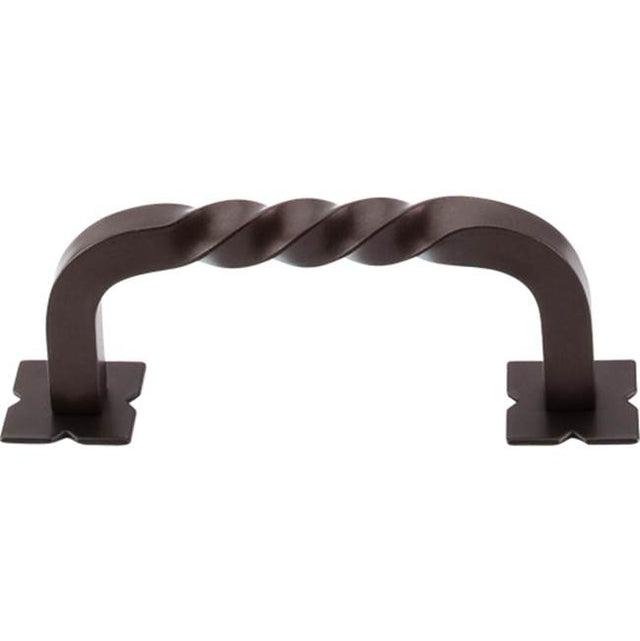 Top Knobs - Square Twist D Pull 3 Inch (c-c) w/Backplates Oil Rubbed Bronze - Oil Rubbed Bronze