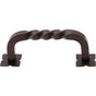 Top Knobs - Square Twist D Pull 3 Inch (c-c) w/Backplates Oil Rubbed Bronze - Oil Rubbed Bronze