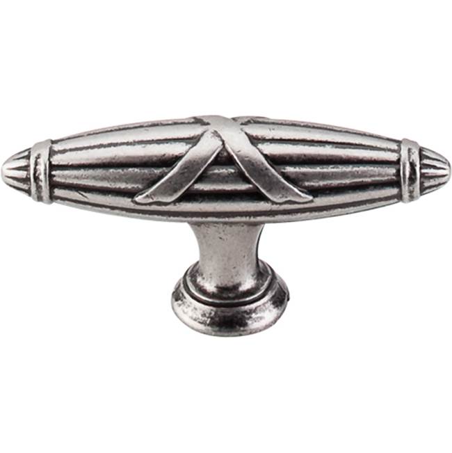 Top Knobs - Ribbon and Reed T-Pull 2 3/4 Inch Pewter Antique - Pewter Antique
