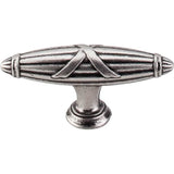 Top Knobs - Ribbon and Reed T-Pull 2 3/4 Inch Pewter Antique - Pewter Antique