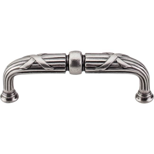 Top Knobs - Ribbon and Reed D Pull 3 3/4 Inch (c-c) Pewter Antique - Pewter Antique