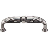 Top Knobs - Ribbon and Reed D Pull 3 3/4 Inch (c-c) Pewter Antique - Pewter Antique