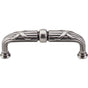 Top Knobs - Ribbon and Reed D Pull 3 3/4 Inch (c-c) Pewter Antique - Pewter Antique