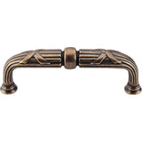 Top Knobs - Ribbon and Reed D Pull 3 3/4 Inch (c-c) German Bronze - German Bronze