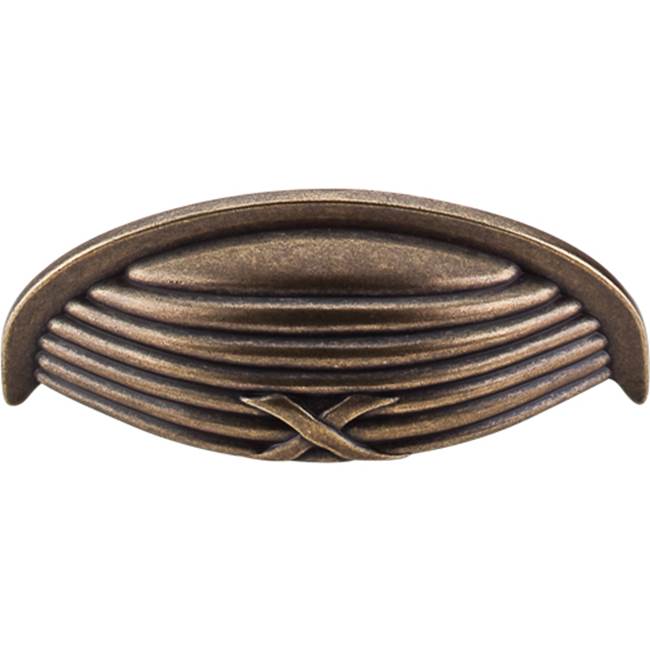 Top Knobs - Ribbon and Reed Cup Pull 3 Inch (c-c) German Bronze - German Bronze