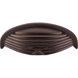 Top Knobs - Ribbon and Reed Cup Pull 3 Inch (c-c) Oil Rubbed Bronze - Oil Rubbed Bronze