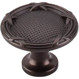 Top Knobs - Ribbon and Reed Knob 1 1/4 Inch Oil Rubbed Bronze - Oil Rubbed Bronze