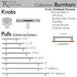 Burnham Appliance Pull 18 Inch (c-c) Ash Gray