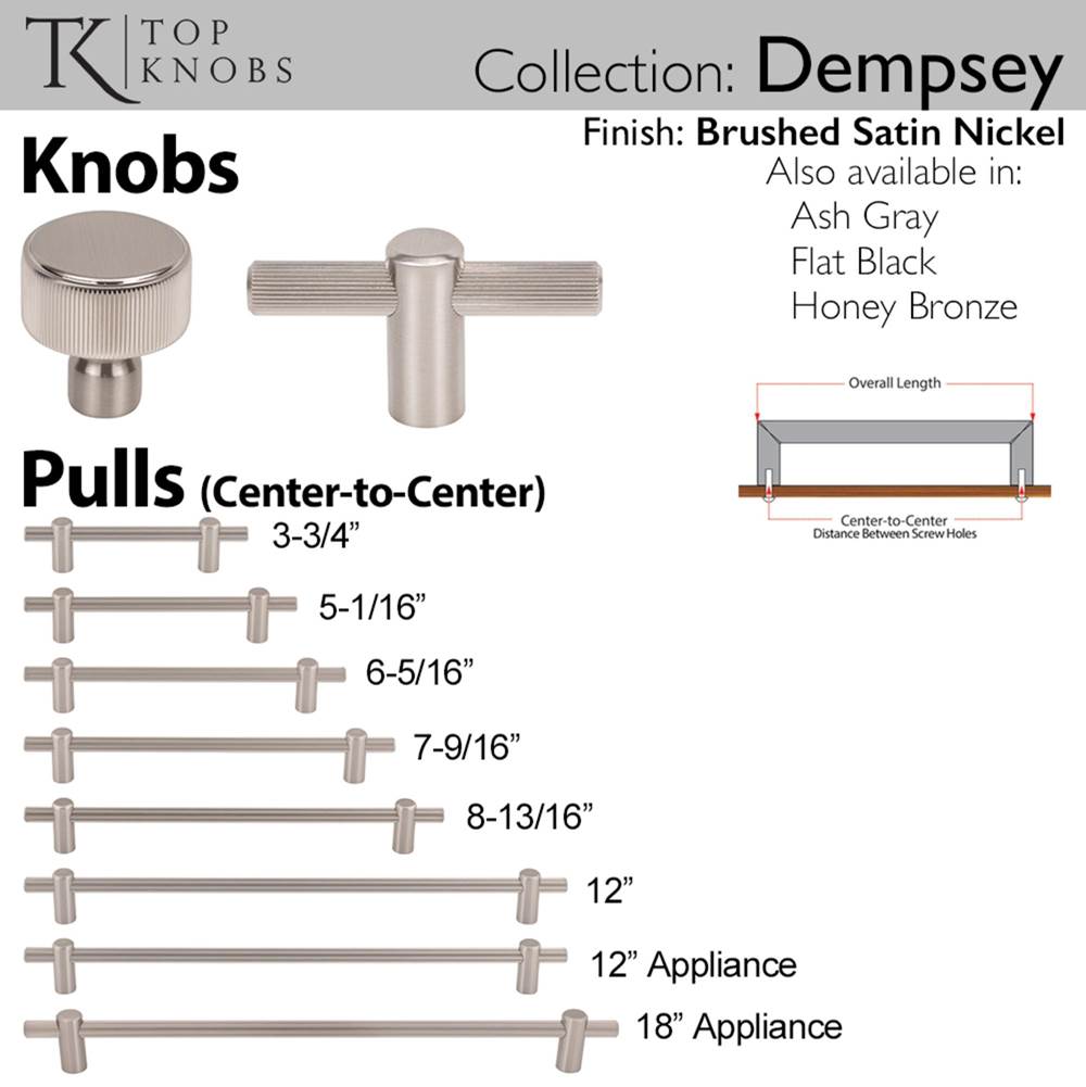 Dempsey Pull 3 3/4 Inch (c-c) Ash Gray