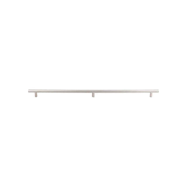 Top Knobs - Solid Bar Pull 3 posts - 2x18 1/8 inch (c-c) Brushed Stainless Steel - Stainless Steel