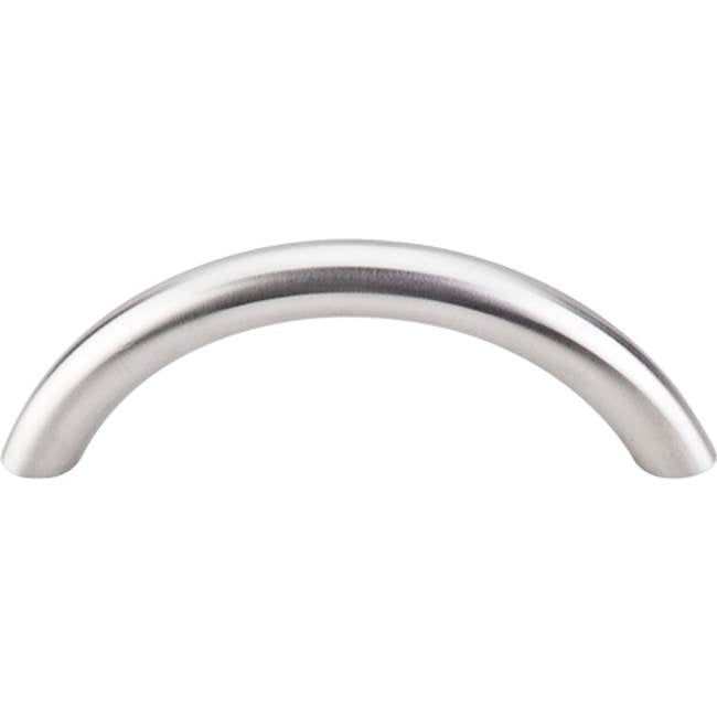 Top Knobs - Solid Bowed Bar Pull 3 Inch (c-c) Brushed Stainless Steel - Stainless Steel