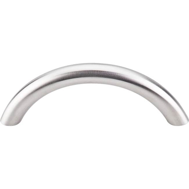 Top Knobs - Solid Bowed Bar Pull 3 Inch (c-c) Brushed Stainless Steel - Stainless Steel
