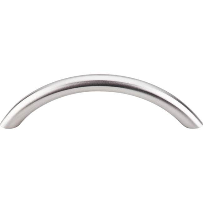 Top Knobs - Solid Bowed Bar Pull 3 3/4 Inch (c-c) Brushed Stainless Steel - Stainless Steel