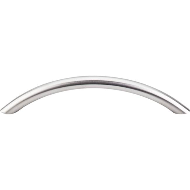 Top Knobs - Solid Bowed Bar Pull 5 1/16 Inch (c-c) Brushed Stainless Steel - Stainless Steel
