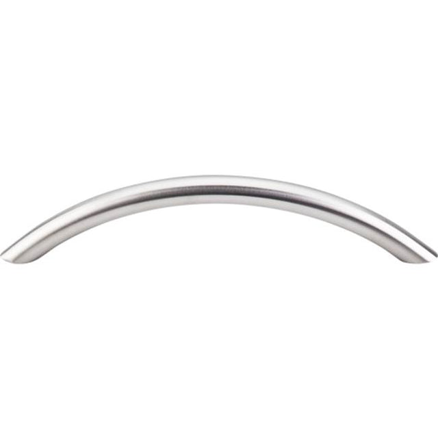 Top Knobs - Solid Bowed Bar Pull 5 1/16 Inch (c-c) Brushed Stainless Steel - Stainless Steel