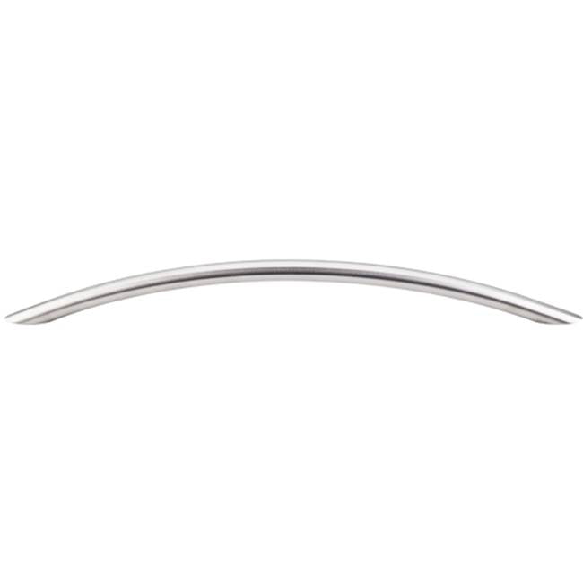 Top Knobs - Solid Bowed Bar Pull 8 13/16 Inch (c-c) Brushed Stainless Steel - Stainless Steel