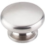 Top Knobs - Flat Round Knob 1 1/2 Inch Brushed Stainless Steel - Stainless Steel