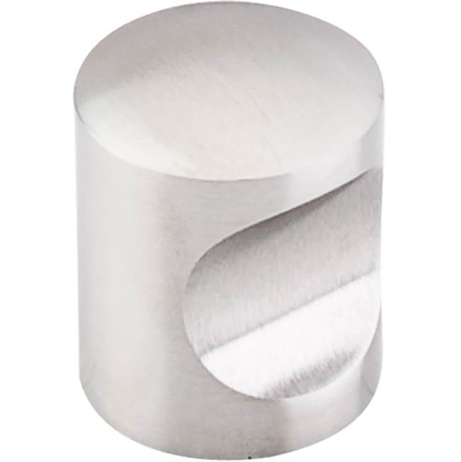 Top Knobs - Indent Knob 1 Inch Brushed Stainless Steel - Stainless Steel