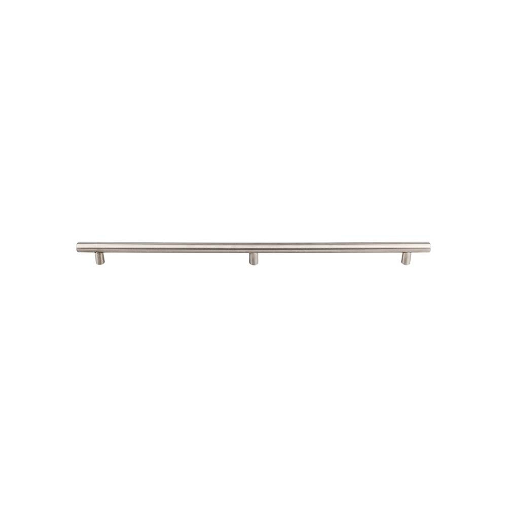 Top Knobs - Hollow Bar Pull 3 posts - 2x18 1/8 inch (c-c) Brushed Stainless Steel - Stainless Steel