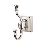 Top Knobs - Stratton Bath Double Hook  Polished Nickel - Polished Nickel