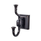 Top Knobs - Stratton Bath Double Hook  Tuscan Bronze - Tuscan Bronze