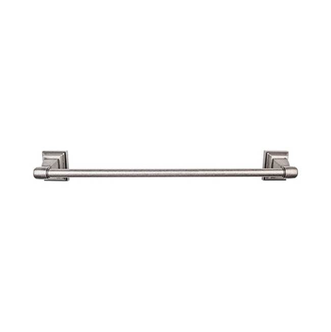Top Knobs - Stratton Bath Towel Bar 18 Inch Single Antique Pewter - Antique Pewter