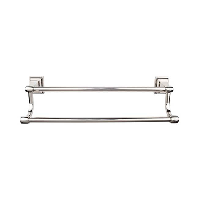 Top Knobs - Stratton Bath Towel Bar 18 Inch Double Polished Nickel - Polished Nickel