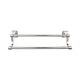 Top Knobs - Stratton Bath Towel Bar 18 Inch Double Polished Nickel - Polished Nickel
