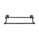 Top Knobs - Stratton Bath Towel Bar 18 Inch Double Tuscan Bronze - Tuscan Bronze