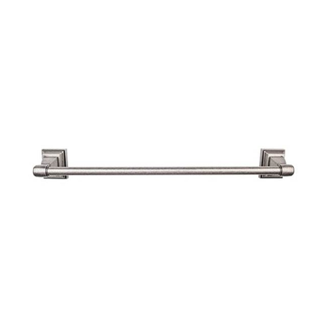 Top Knobs - Stratton Bath Towel Bar 24 Inch Single Antique Pewter - Antique Pewter