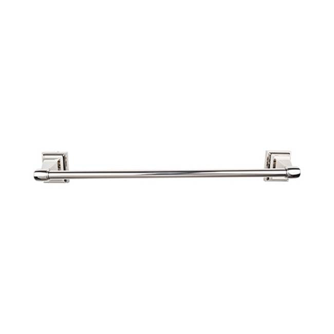 Top Knobs - Stratton Bath Towel Bar 24 Inch Single Polished Nickel - Polished Nickel