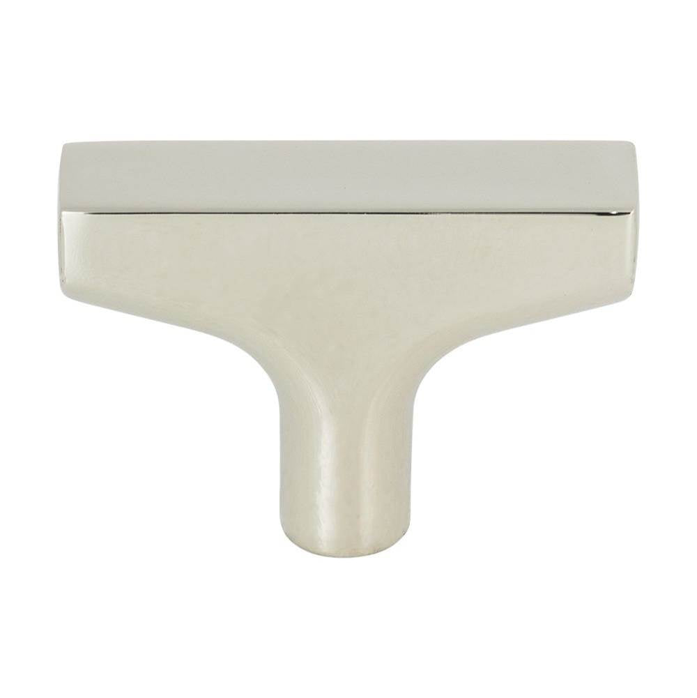 Top Knobs - Riverside T-Knob 2 Inch Polished Nickel - Polished Nickel