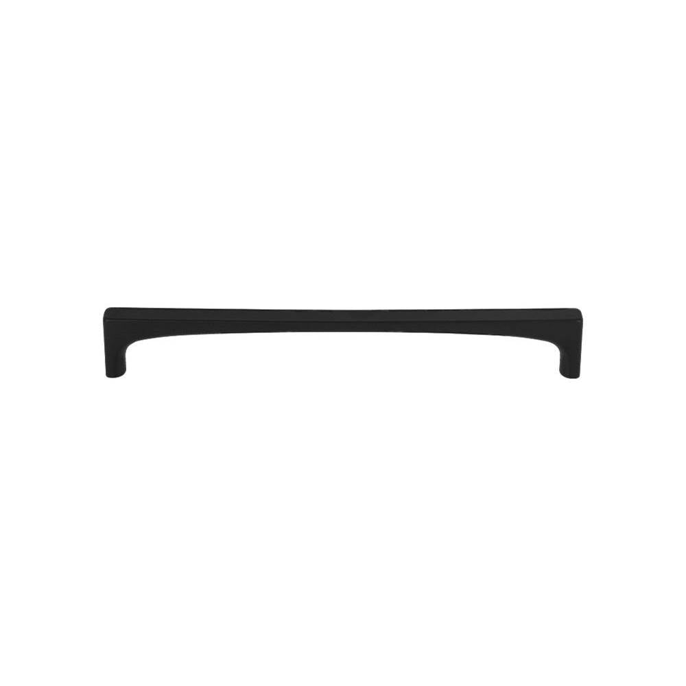 Top Knobs - Riverside Pull 7 9/16 Inch (c-c) Flat Black - Flat Black