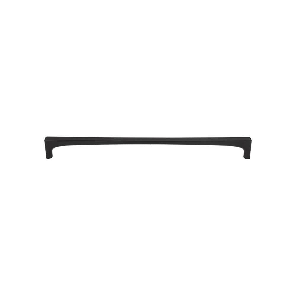 Top Knobs - Riverside Pull 8 13/16 Inch (c-c) Flat Black - Flat Black