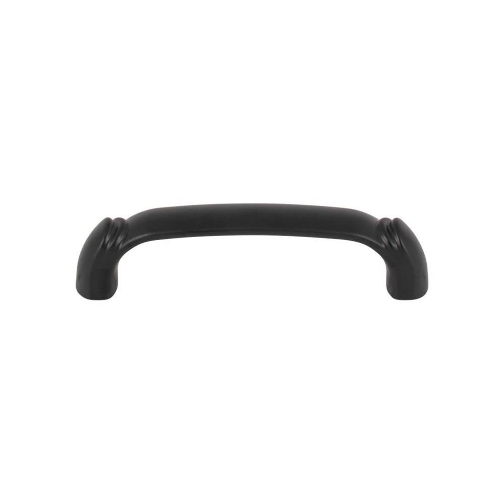 Top Knobs - Pomander Pull 3 3/4 Inch (c-c) Flat Black - Flat Black
