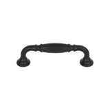 Top Knobs - Barrow Pull 3 3/4 Inch (c-c) Flat Black - Flat Black