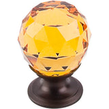 Top Knobs - Amber Crystal Knob 1 1/8 Inch Oil Rubbed Bronze Base - Oil Rubbed Bronze