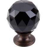 Top Knobs - Black Crystal Knob 1 3/8 Inch Oil Rubbed Bronze Base - Oil Rubbed Bronze