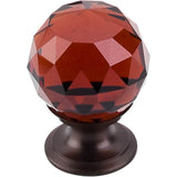 Top Knobs - Wine Crystal Knob 1 1/8 Inch Oil Rubbed Bronze Base - Oil Rubbed Bronze