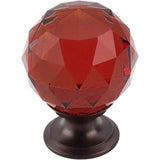 Top Knobs - Wine Crystal Knob 1 3/8 Inch Oil Rubbed Bronze Base - Oil Rubbed Bronze
