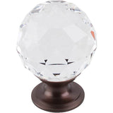Top Knobs - Clear Crystal Knob 1 3/8 Inch Oil Rubbed Bronze Base - Oil Rubbed Bronze