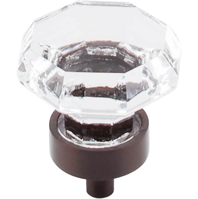 Top Knobs - Clear Octagon Crystal Knob 1 3/8 Inch Oil Rubbed Bronze Base - Oil Rubbed Bronze