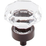 Top Knobs - Clear Octagon Crystal Knob 1 3/8 Inch Oil Rubbed Bronze Base - Oil Rubbed Bronze